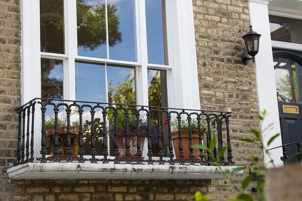 Secondary glazing on a sash window